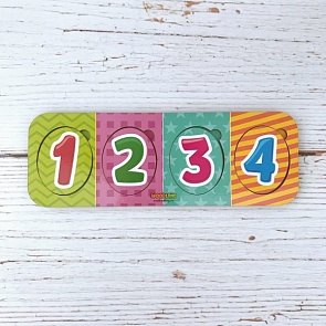 Вкладыш деревянный Учимся считать (Woodland, 011907)